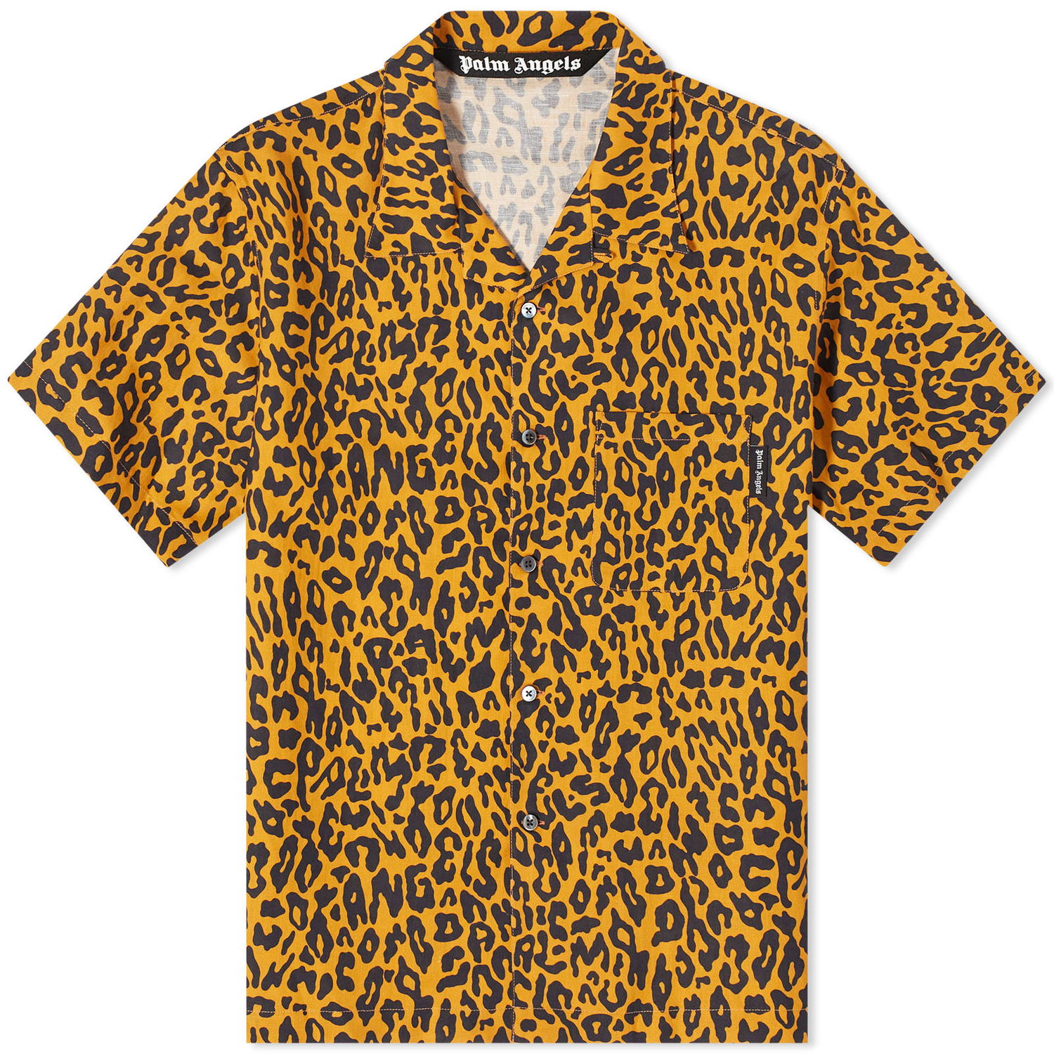 Košeľa Palm Angels Leopard Vacation Shirt Žltá | PMGG005S24FAB0022010, 0