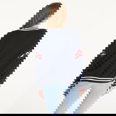 Sveter Tommy Hilfiger Letterman Sweater Blue Navy | DW0DW18519 C1G, 1