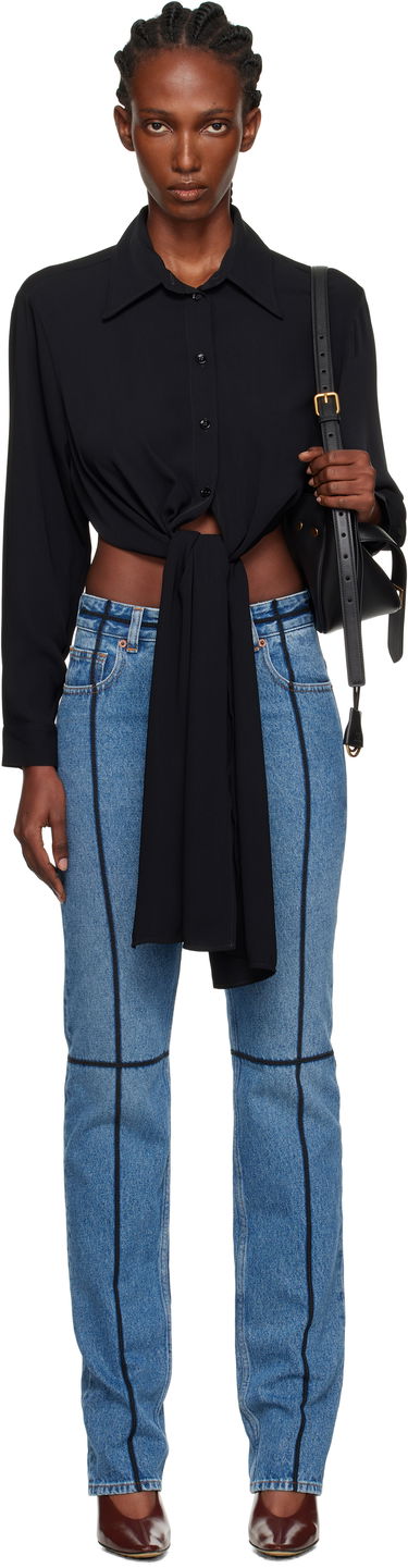 Košeľa Maison Margiela MM6 Maison Margiela Dual-Wear Tie Front Shirt Čierna | S52DT0049 S43455, 0