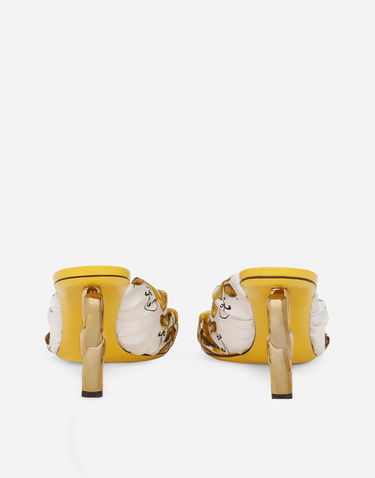 Tenisky a topánky Dolce & Gabbana Printed Silk Twill Dg Pop Sandals Žltá | CR1601AT850HG3OB, 2