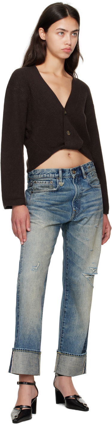 Sveter R13 R13 Twisted Front Ribbed Cardigan Hnedá | R13WY288-Y210A, 3