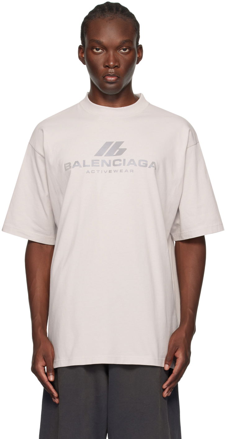 Tričko Balenciaga Off-White 'Activewear' T-Shirt Biela | 764235TQVT9