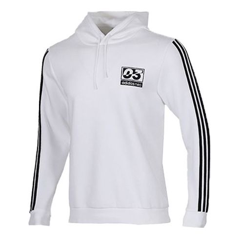 Mikina adidas Originals Neo Sports Pullover Long Sleeve Hoodie Biela | FU1041, 0
