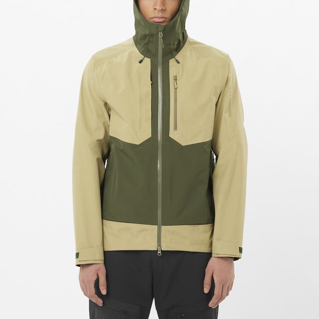 Pláštenka Salomon Outline 3L GORE-TEX Jacket Béžová | LC2689800, 0