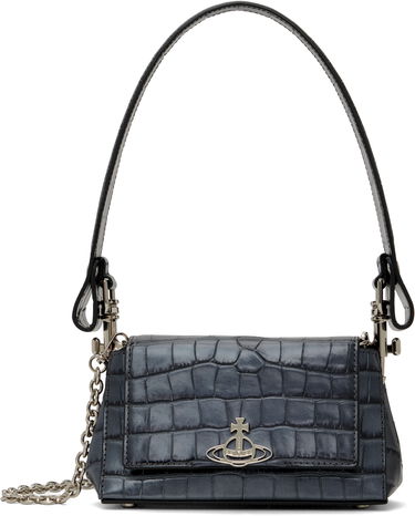 Kabelka Vivienne Westwood Vivienne Westwood Hazel Small Crocodile-Embossed Bag Šedá | 46030001W-L00A2-, 0