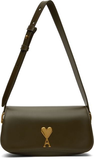 Kabelka AMI AMI Paris Leather Shoulder Bag Zelené | ULL018.AL0104, 0