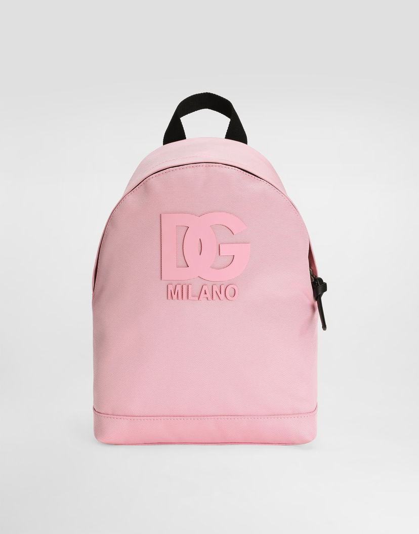 Batoh Dolce & Gabbana Nylon Backpack With DG Patch Ružová | EM0147AU92780400