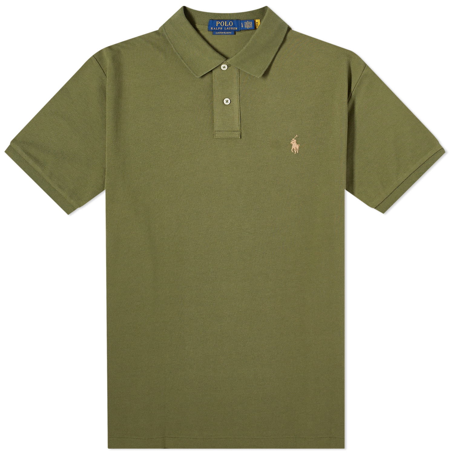 Polo tričko Polo by Ralph Lauren Custom Fit Polo Shirt Zelené | 710680784351, 0