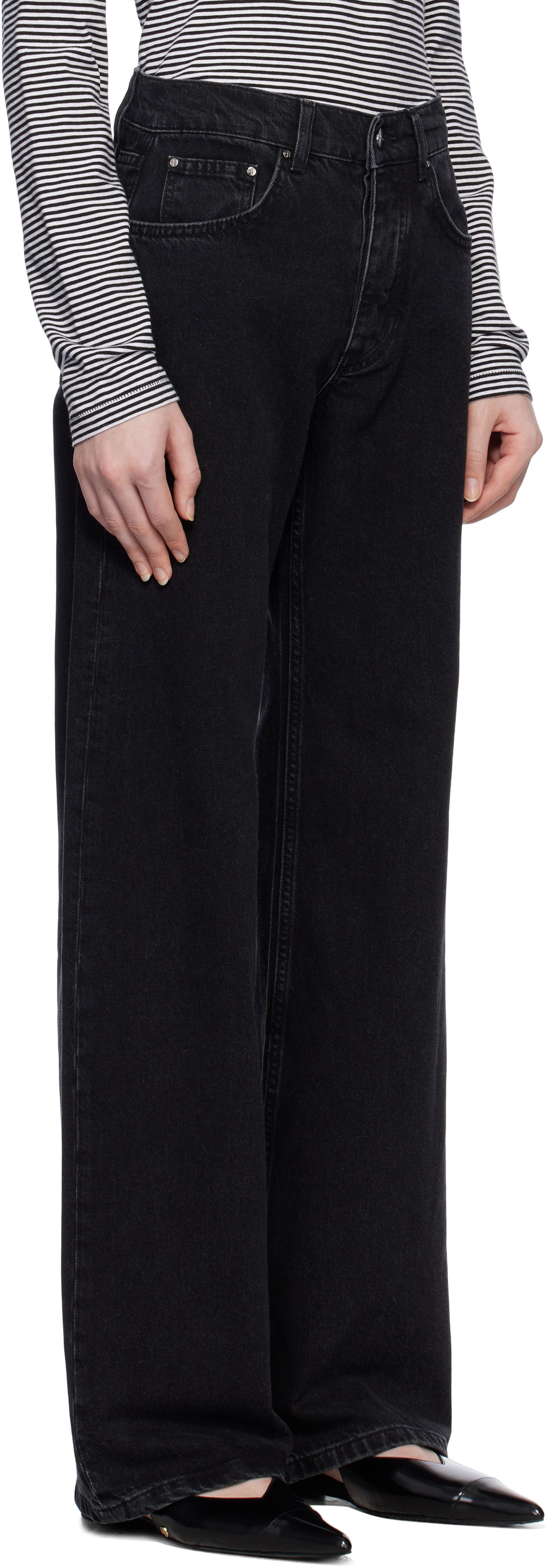 Džínsy Anine Bing Hugh Black Denim Jeans Čierna | A-06-1134-009, 1