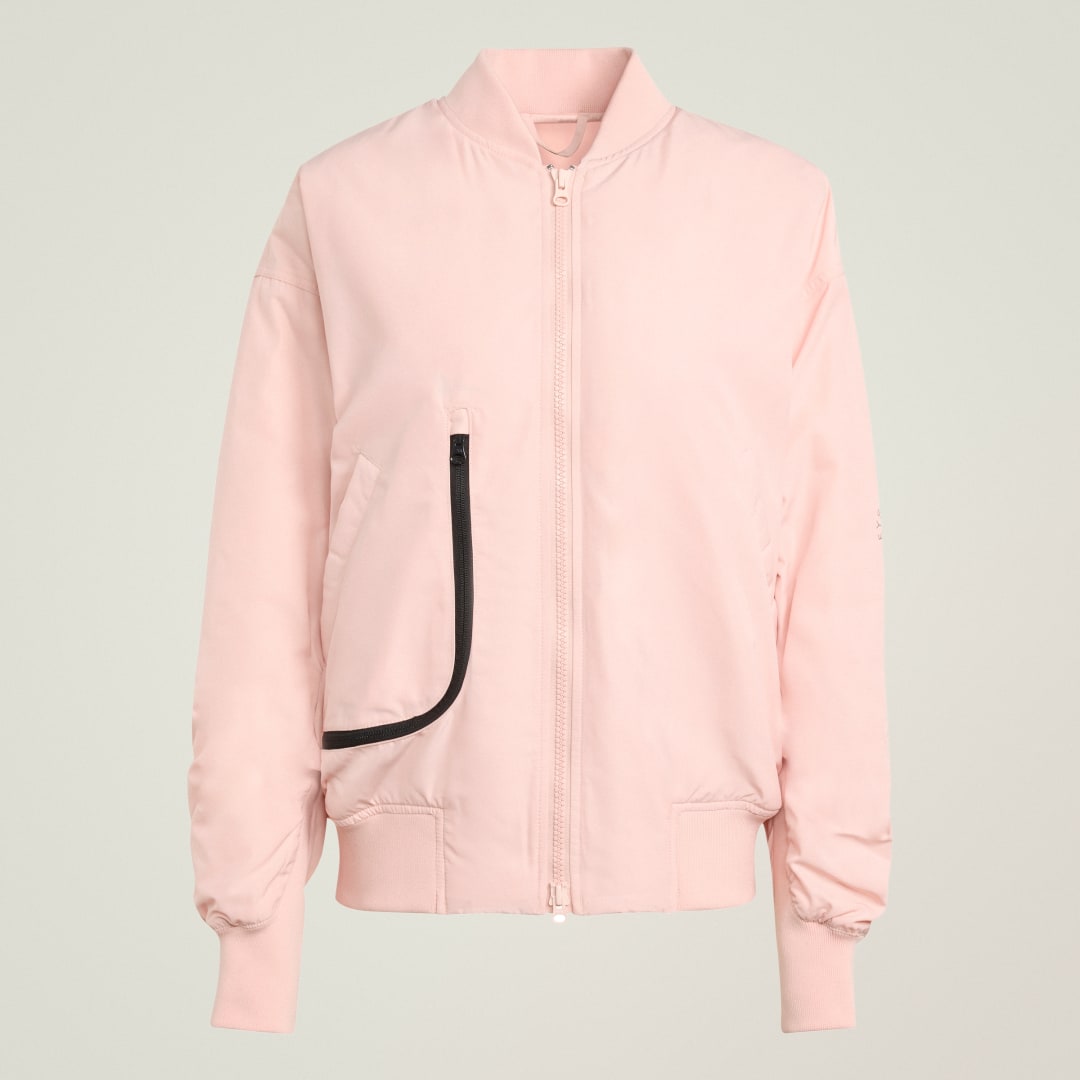 Bomber bunda adidas Performance Stella McCartney True Nature Woven Bomber Jacket Ružová | JF8467, 0