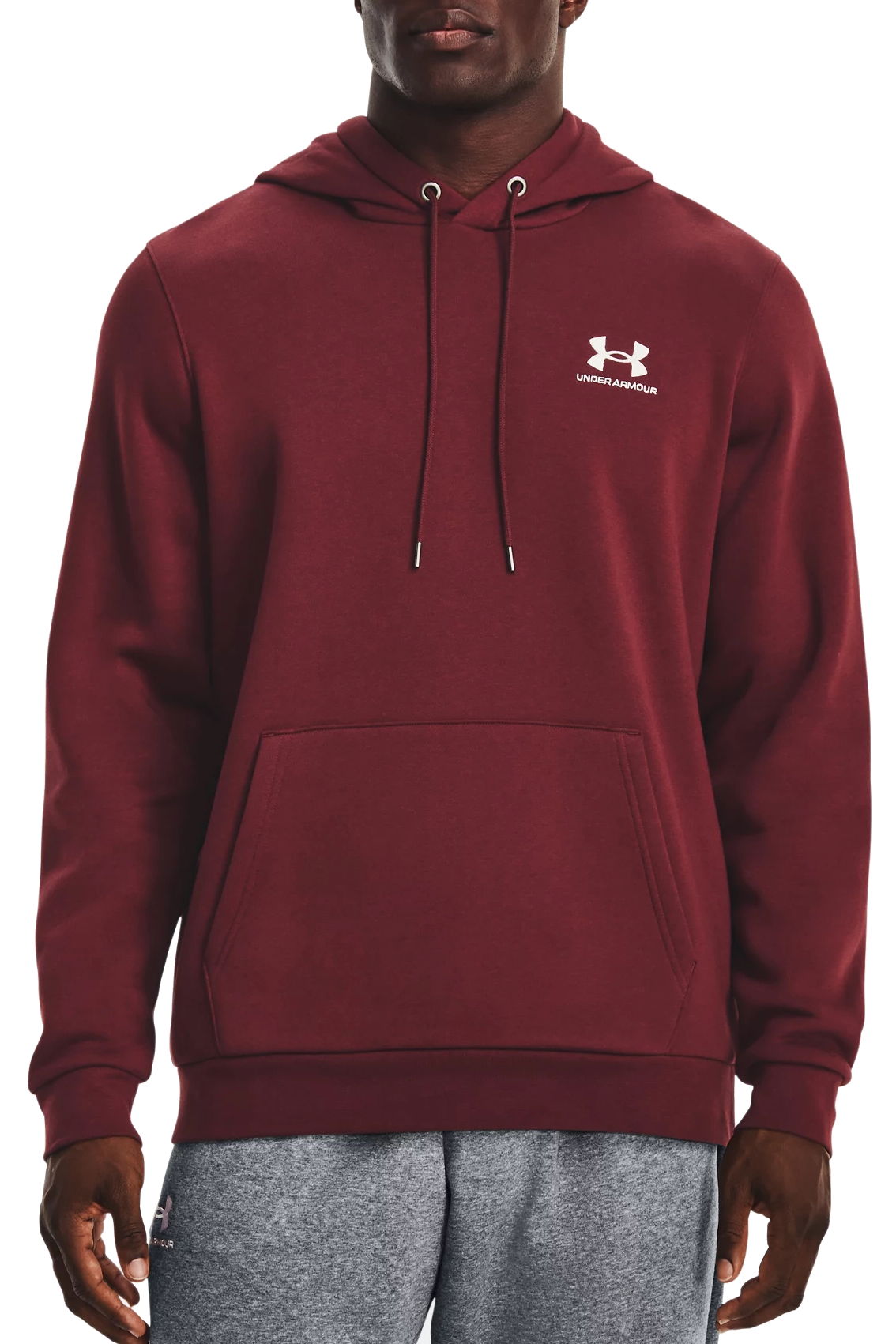 Mikina Under Armour Hoodie Essential Fleece Červená | 1373880-690, 0