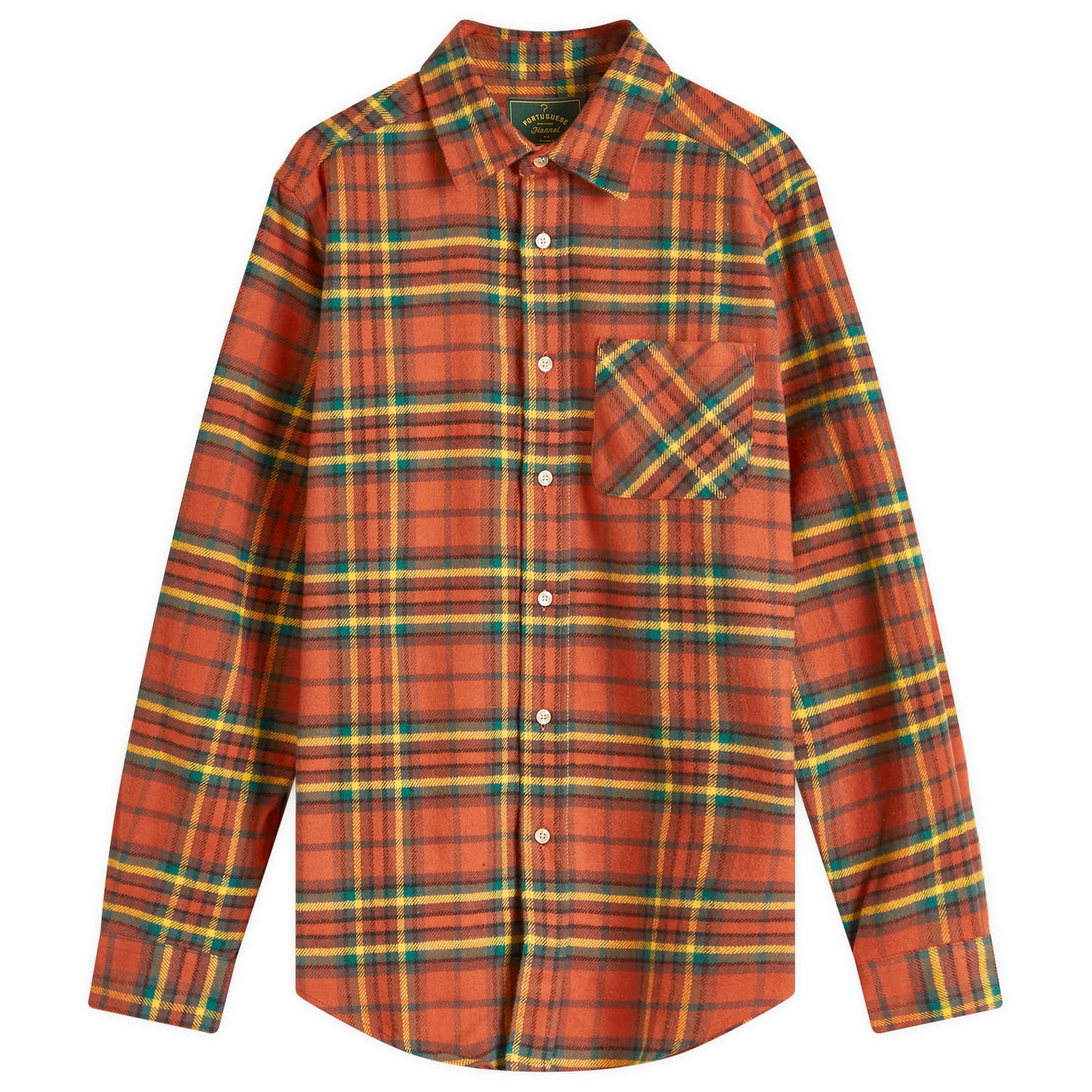 Košeľa Portuguese Flannel Flannel Farol Check Shirt Oranžová | PF-AW24033-BRK, 0