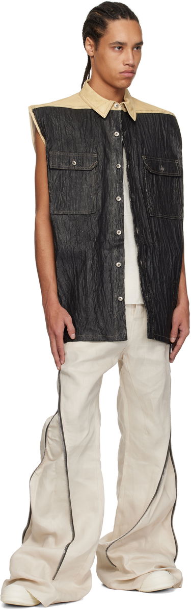 Vesta Rick Owens Rick Owens DRKSHDW Hollywood Tommy Jumbo Denim Vest Čierna | DU01E3764 DCFCR, 3