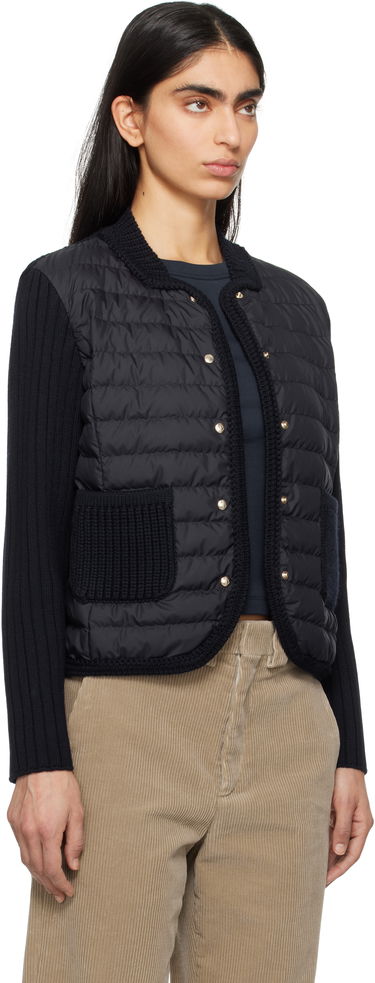 Sveter Moncler Moncler Padded Wool Down Cardigan Čierna | K10939B00013, 1