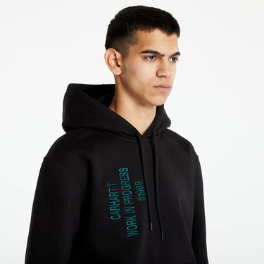 Mikina Carhartt WIP Hooded Signature Sweat Black Čierna | I032164.89XX, 3
