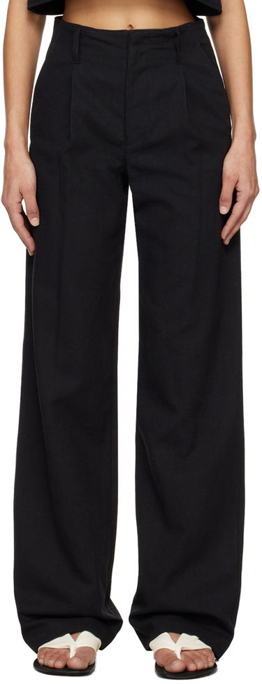 Nohavice Loulou de Saison Loulou de Saison Jiva Wide-Leg Trousers Čierna | JIVA, 0