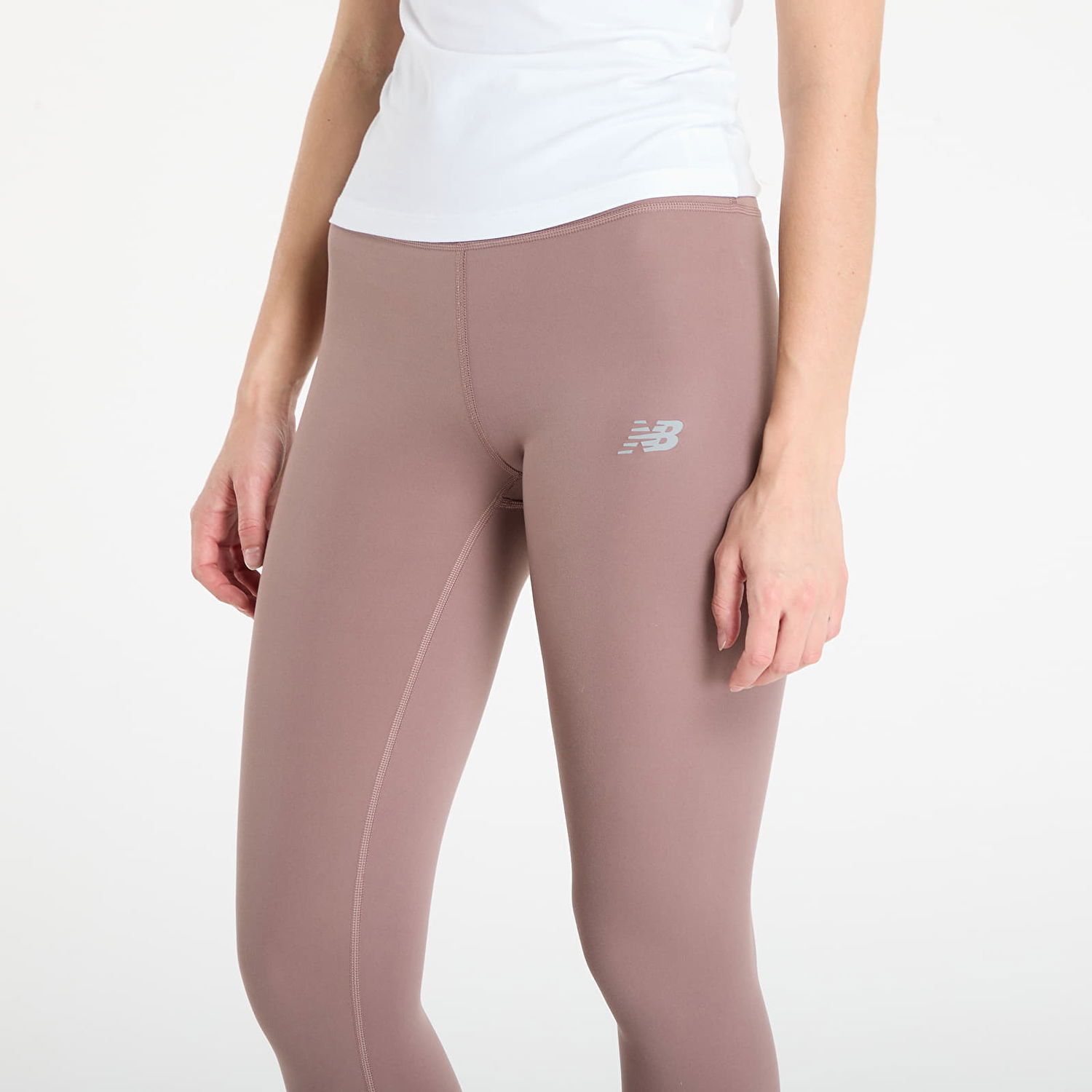 Legíny New Balance High-Waisted Performance Leggings Béžová | NBWP51126EAS, 1