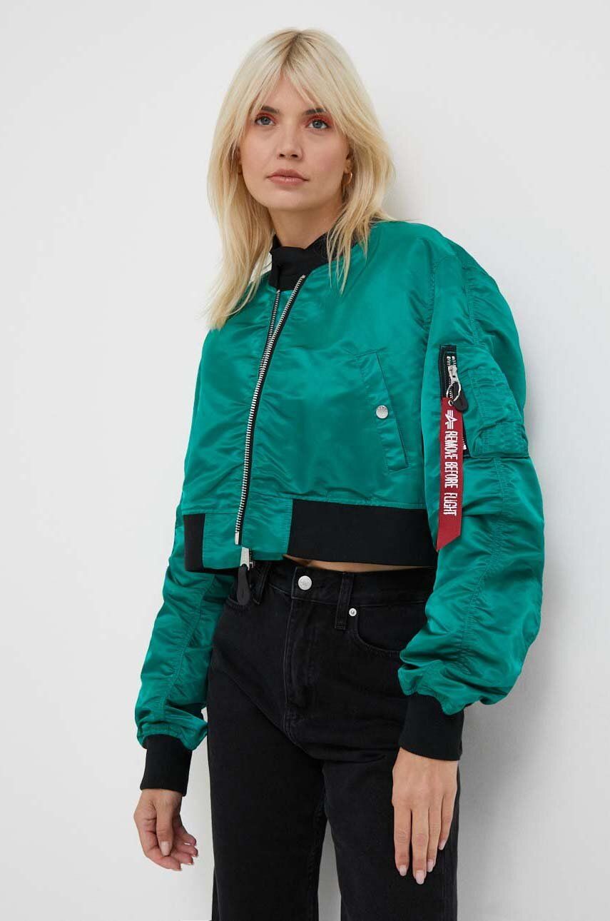Bomber bunda Alpha Industries MA-1 Boxy Bomber Tyrkysová | 136008.668, 0