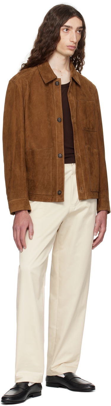Nohavice BOSS Relaxed-Fit Cotton Twill Trousers Biela | 50546924, 3