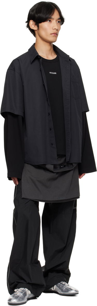 Košeľa We11done We11done Logo Long-Sleeved Layered Shirt Čierna | WD-SH2-25-180-U-CH, 3