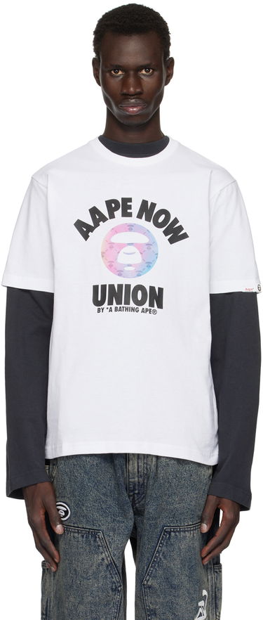 Tričko AAPE by A Bathing Ape AAPE By A Bathing Ape 'Union' T-Shirt Biela | AAPTEM1561XXNWHX, 0