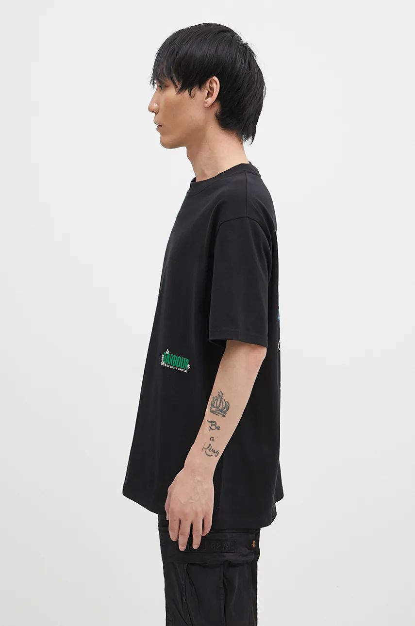 Tričko Barbour Leonard Graphic T-Shirt With Print Čierna | MTS1353, 1