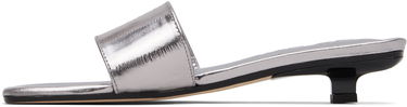 Doplnky BY FAR BY FAR Ceni Eel Embossed Metallic Leather Heeled Sandals Metalická | MWFHO014CL035ME032PL, 2