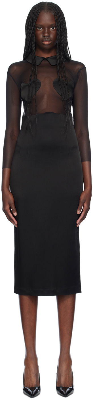 Šaty Blumarine Heart Detail Midi Dress Čierna | A444A212A, 0