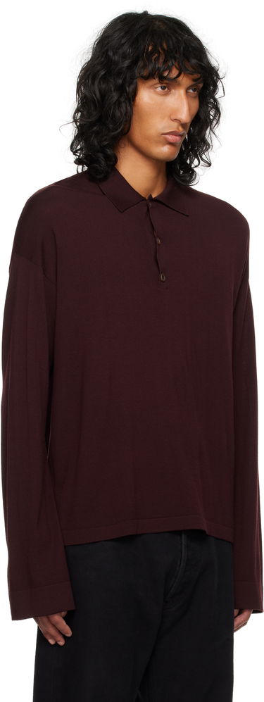 Polo tričko The Row Miso Polo Shirt Vínová | 841-Y590, 1