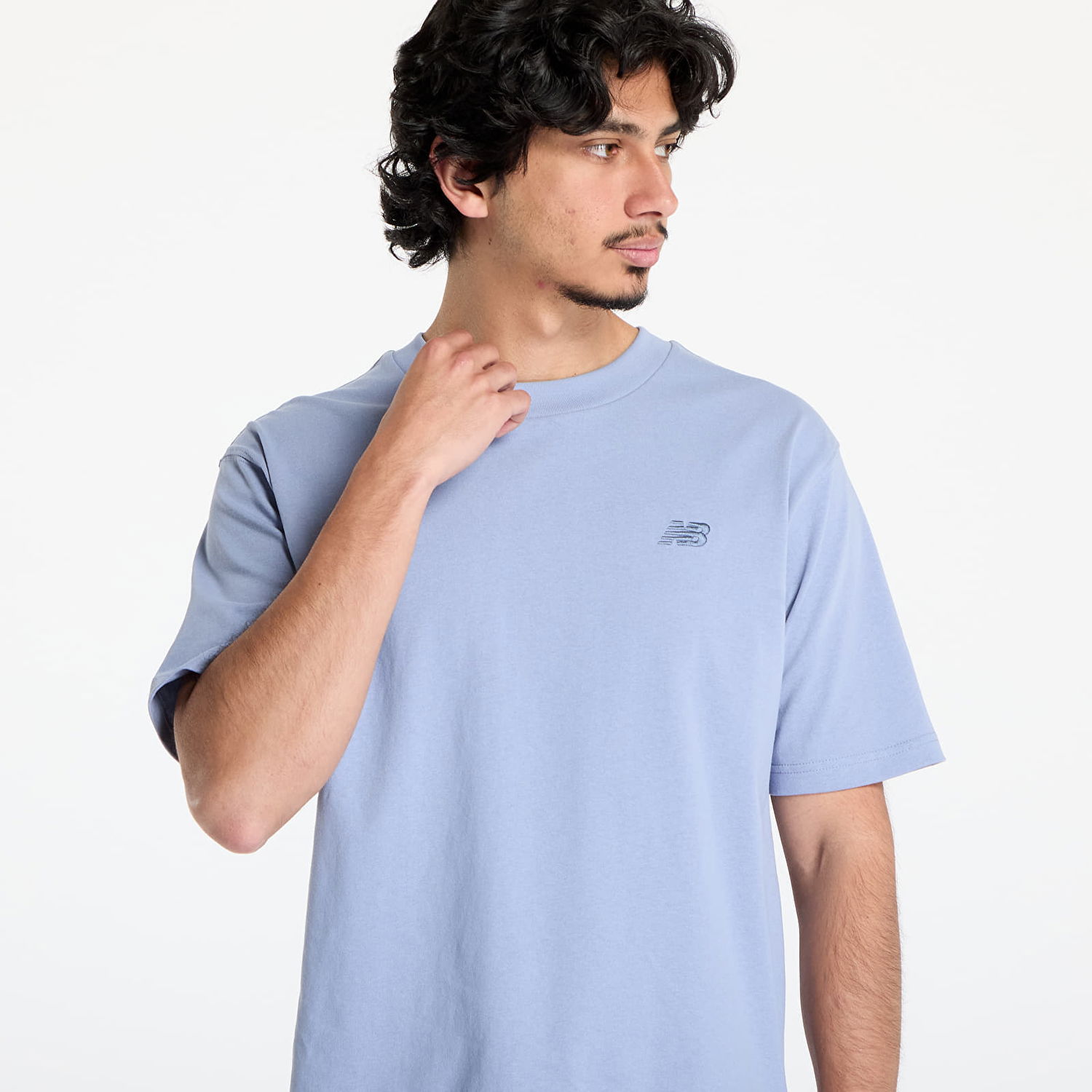Tričko New Balance Athletics Cotton T-Shirt Modrá | MT41533DUS, 1