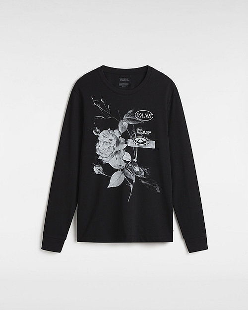 Tričko Vans Long Sleeve Damask T-shirt Čierna | VN000JUGBLK