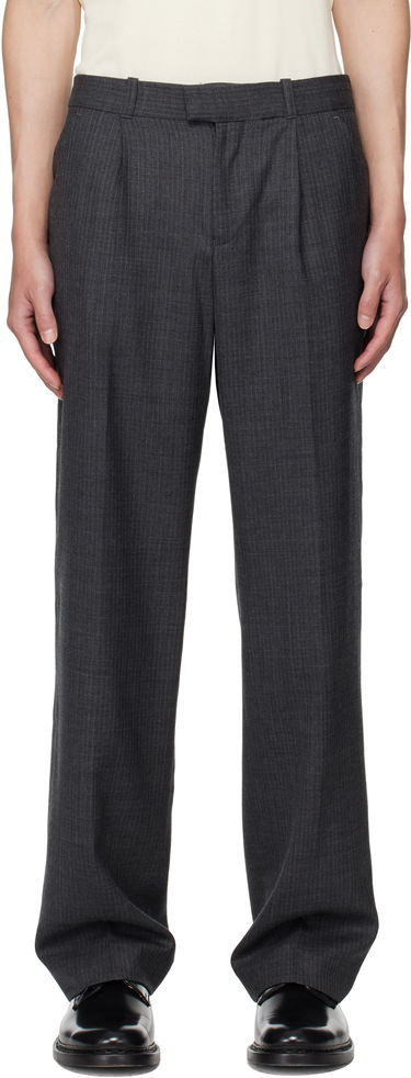Nohavice OUR LEGACY OUR LEGACY Pinstripe Slacks Šedá | M4254SS, 0