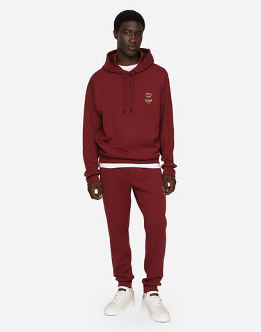 Mikina Dolce & Gabbana Cotton Jersey Hoodie With Embroidery Vínová | G9ACJZHU7H9R0108, 1
