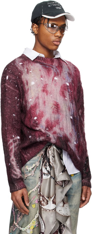 Sveter Acne Studios Acne Studios Printed Knit Sweater Fialová | B60359-, 1
