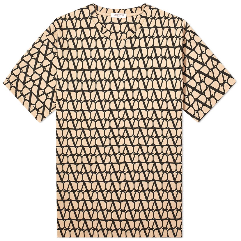 Tričko Valentino Men's Icon Oversized Tee Beige Béžová | 4V3MG14Y9KC-MYL