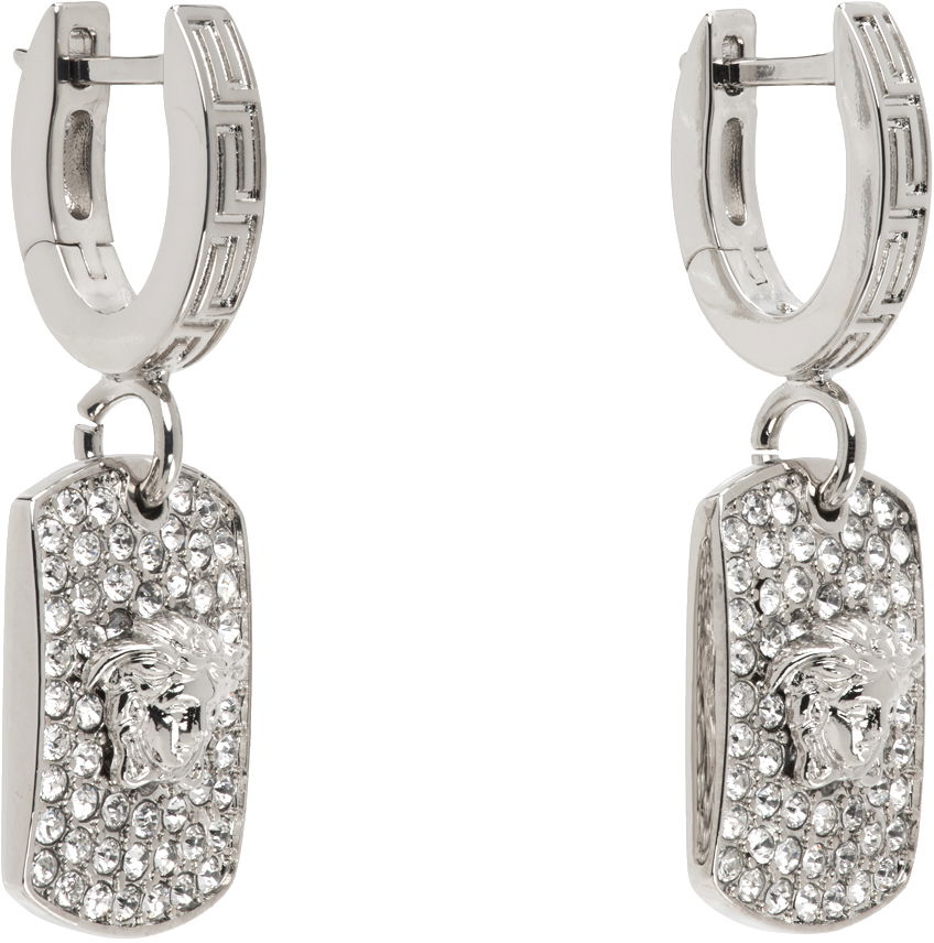 Náušnice Versace Medusa Hoop Earrings "Silver" Metalická | 1014087_1A00621_4JEE0, 1