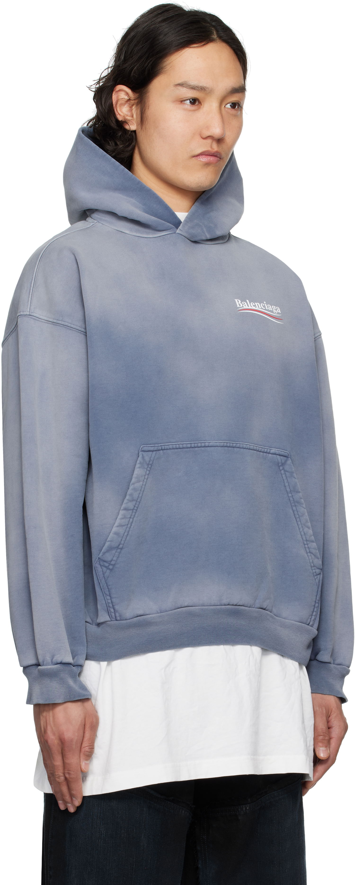 Mikina Balenciaga Balenciaga Political Campaign Hoodie Modrá | 767877TRVB1, 1
