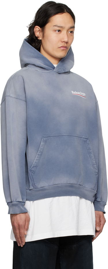 Mikina Balenciaga Balenciaga Political Campaign Hoodie Modrá | 767877TRVB1, 1