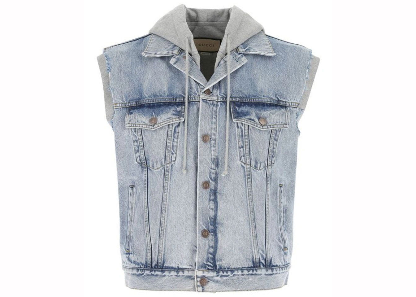 Vesta Gucci Denim Sleeveless Jacket Blue Modrá | 697042 XDB0U 4452, 0