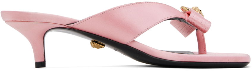 Doplnky Versace Versace Gianni Ribbon Low Satin Mules Ružová | 1013017_1A00619_1PG4V, 0