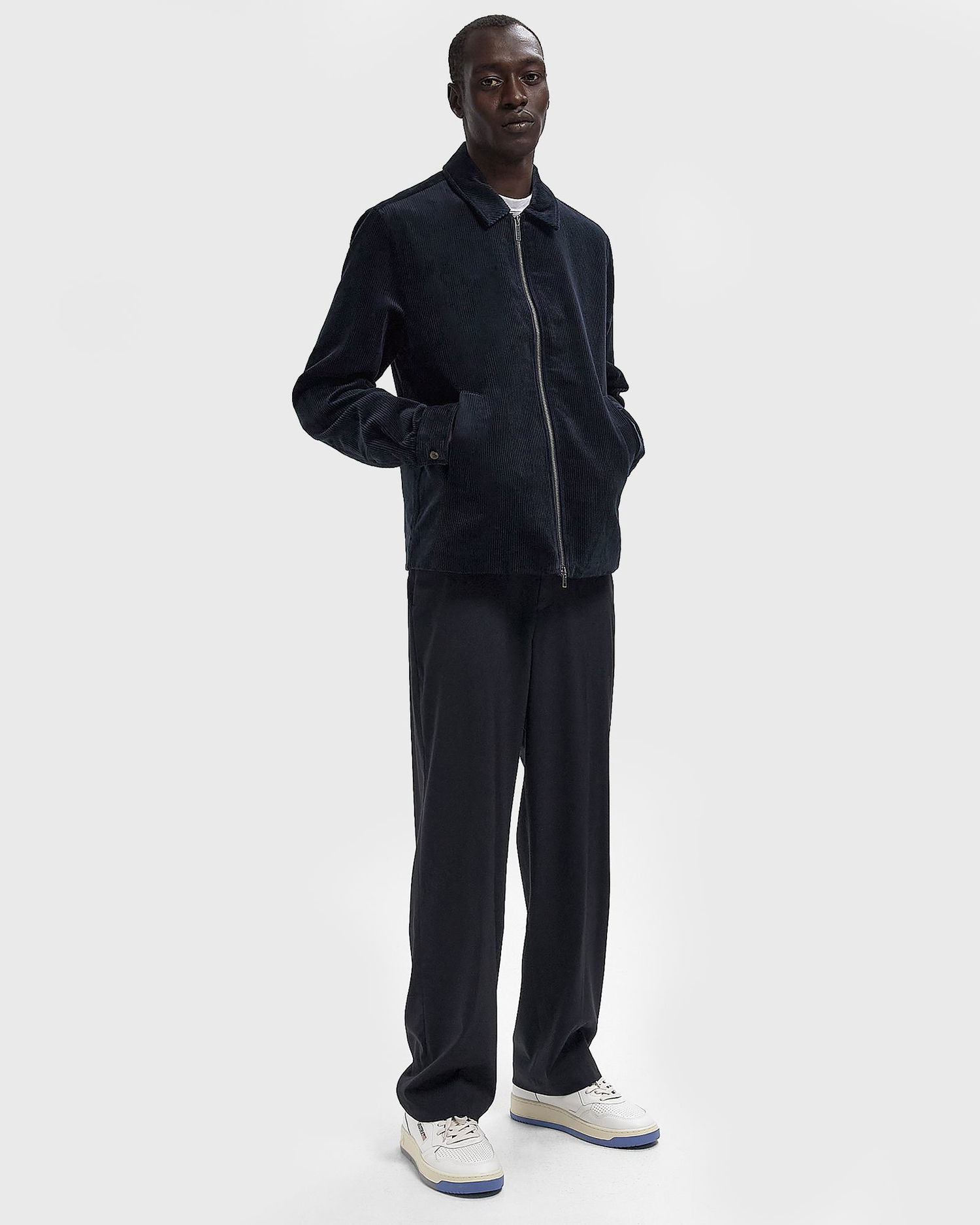Bunda Les Deux Corduroy Coach Jacket Navy | 1000383-460, 1