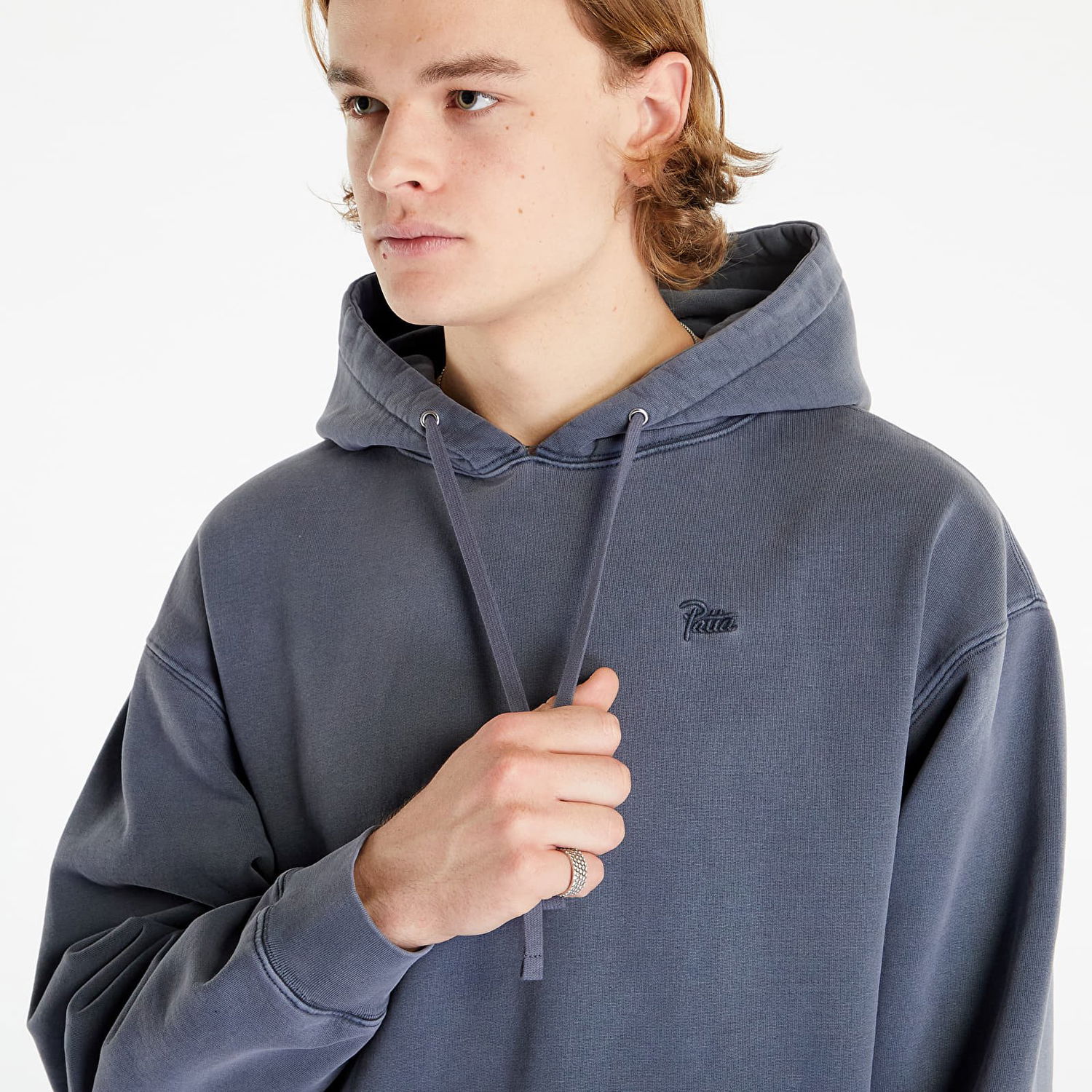 Mikina Patta Basic Washed Boxy Hoodie Šedá | POC-BC-WSH-BHS-001, 0