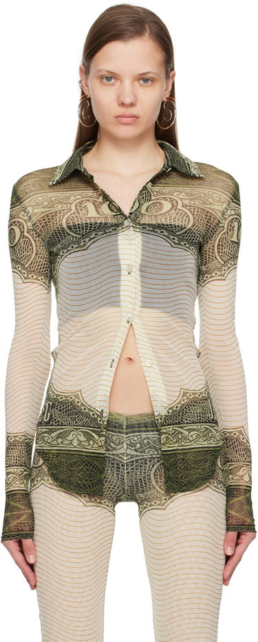 Košeľa Jean Paul Gaultier Gaultier 'The Cartouche' Print Shirt Zelené | 24/25-U-CH044-T515-400300156, 0