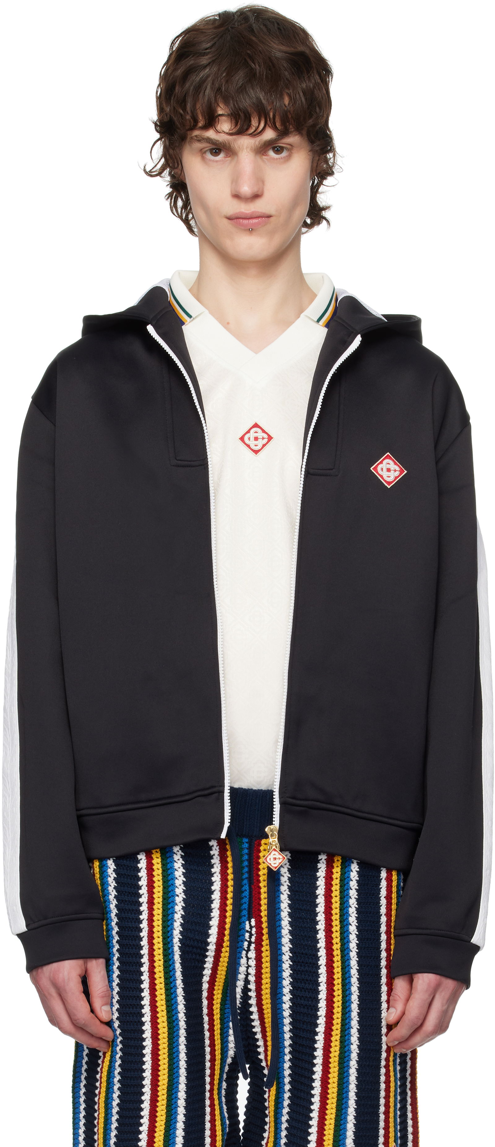 Casablanca Scuba Zip-Up Hoodie