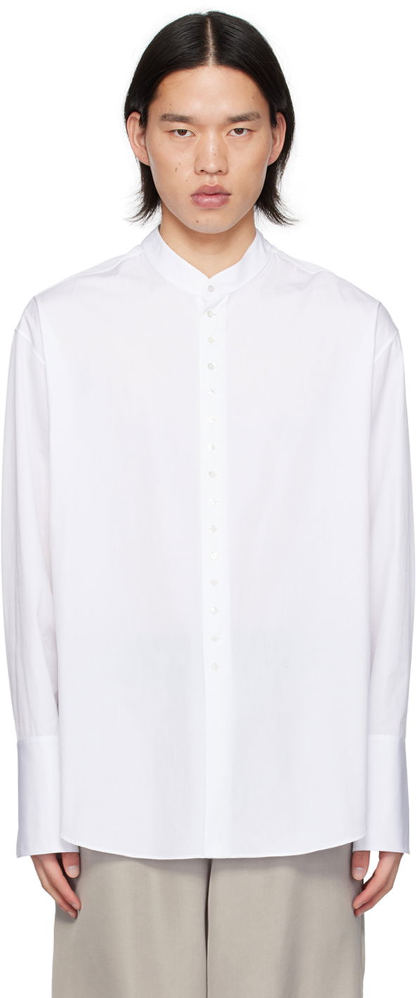 Košeľa The Row Ridley Button-Up Long Sleeve Shirt Biela | 572-W2068, 0