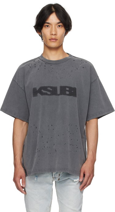 Tričko Ksubi Ksubi Ekcess Blasted T-Shirt Šedá | MPF25TE025, 0