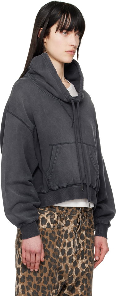 Mikina R13 R13 Balloon Popover Cropped Hoodie Šedá | R13WK255-001BG, 1