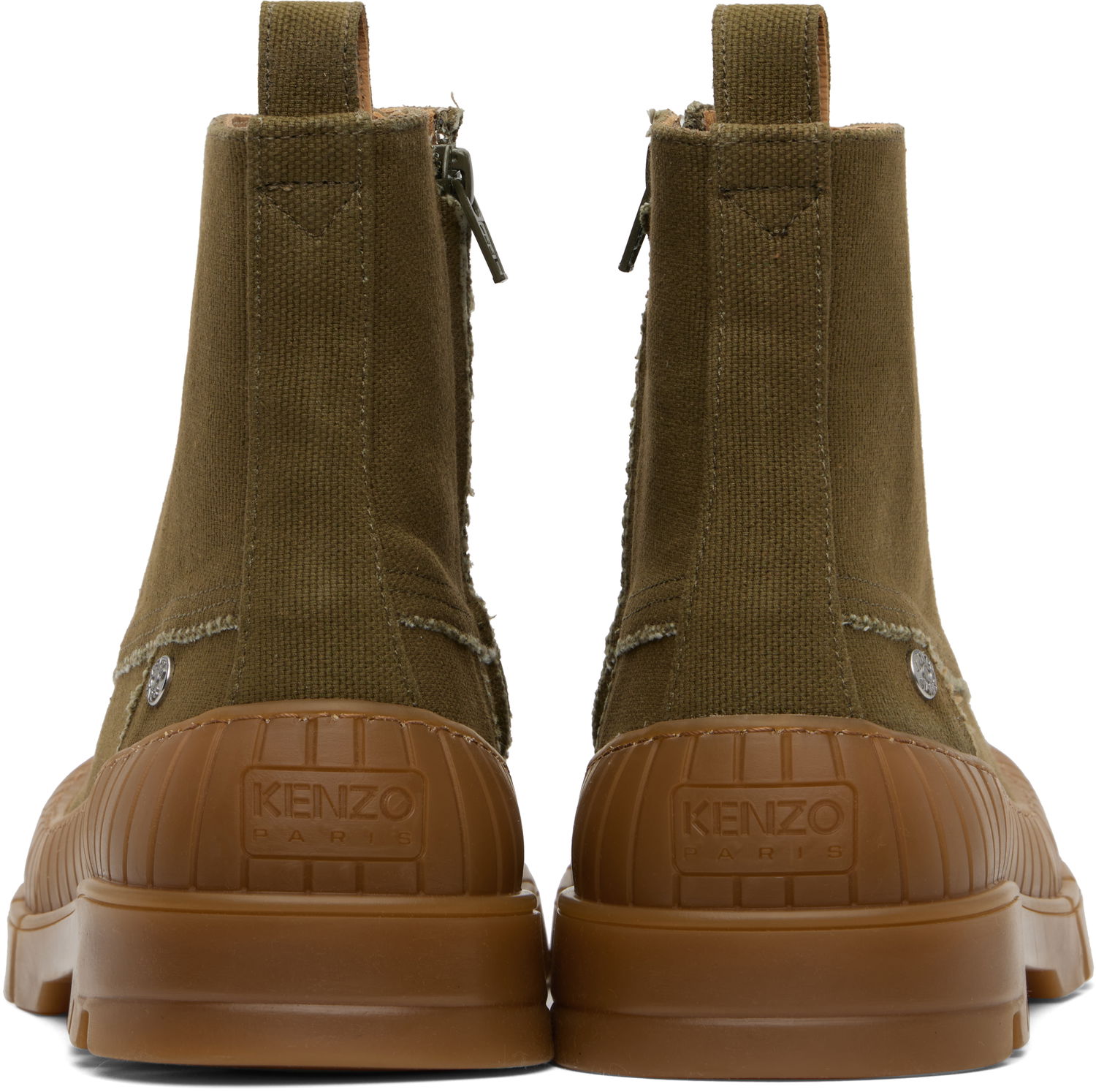 Oblečenie KENZO Kenzo Paris 'KENZO-Gobi' Lace-Up Boots Zelené | FF55BT720F52, 1
