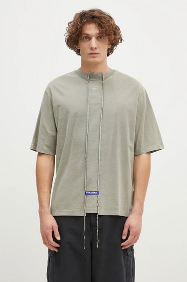 Tričko A-COLD-WALL* Oversized T-Shirt With Raw-Edge Details Zelené | ACWMTS200, 0