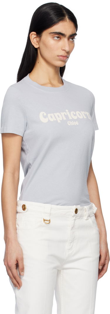 Tričko CHLOÉ Chloé Baby Fit 'Capricorn' T-Shirt Modrá | CH25SJH08186, 1